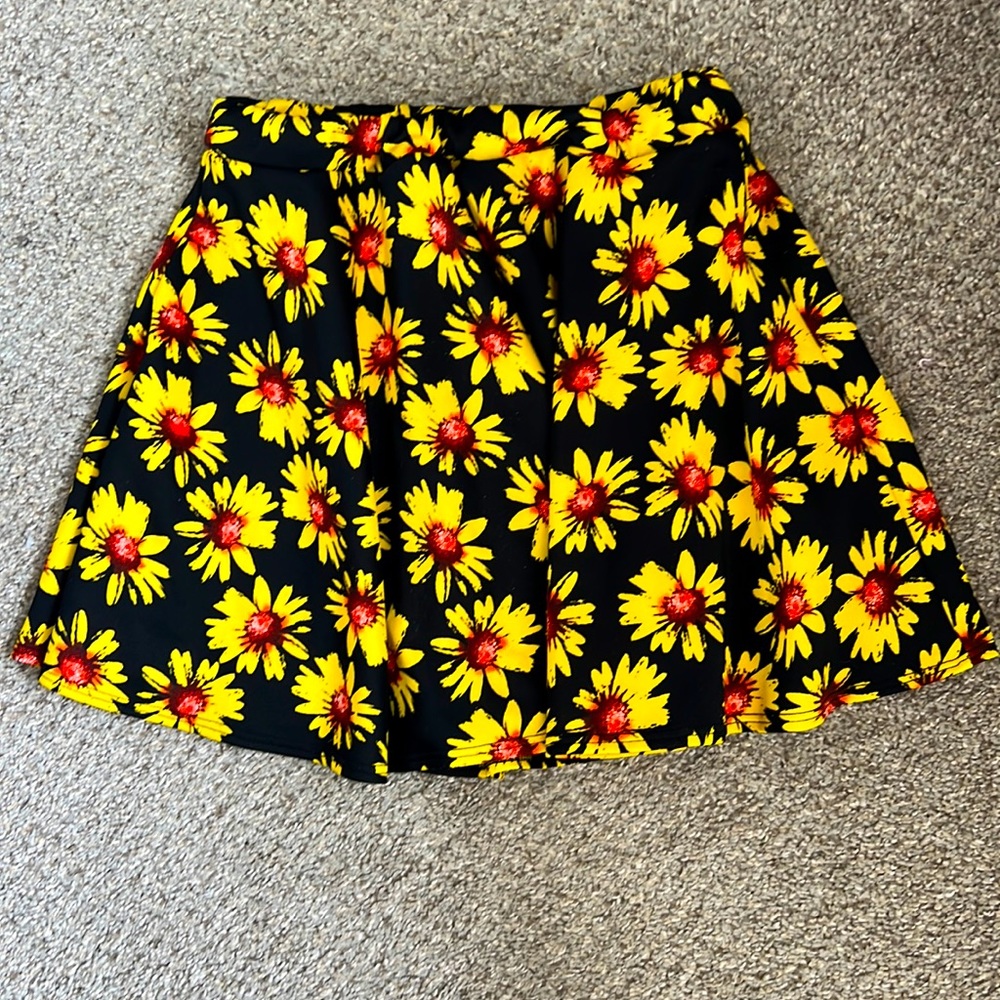 Black and yellow floral skirt